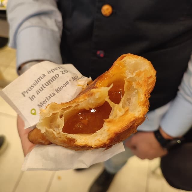 Photo of the dish “cornetto vegano alla marmellata di albicocche”
