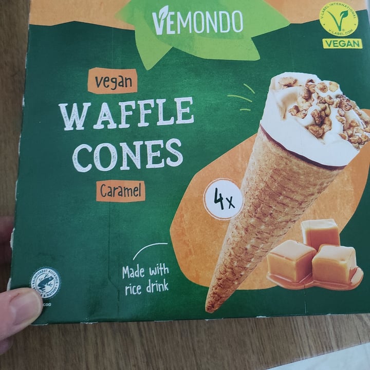 photo of Vemondo vegan waffle cones chocolate & caramel shared by @angie00 on  10 May 2024 - review