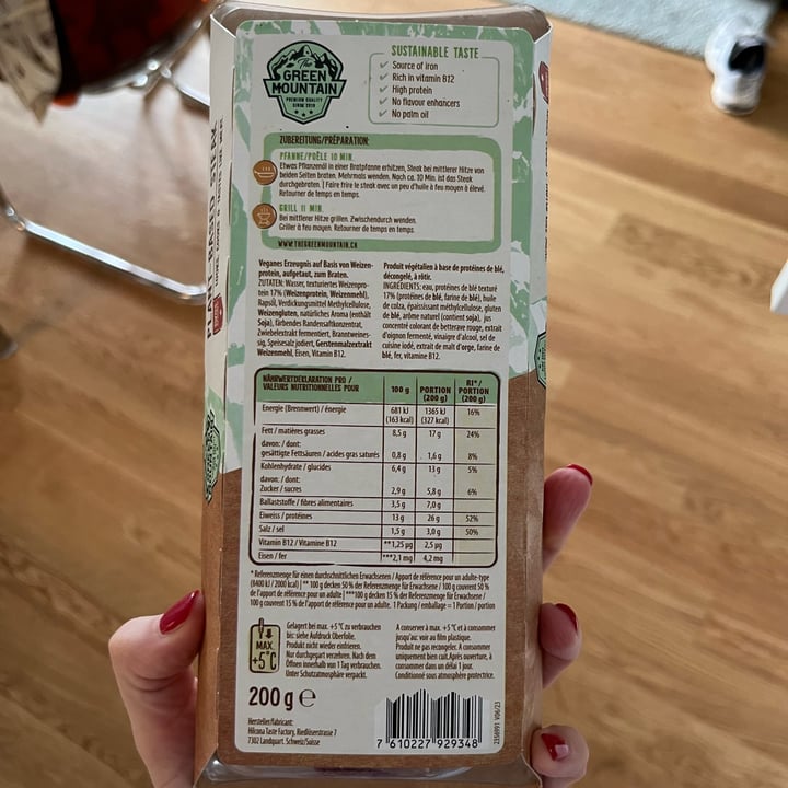photo of The Green Mountain Plant-based Steak shared by @pattini on  04 May 2024 - review