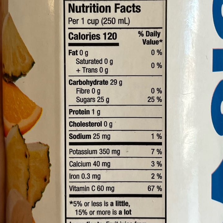 photo of Oasis Pineapple Banana Orange Juice shared by @louisg on  05 Oct 2025 - review