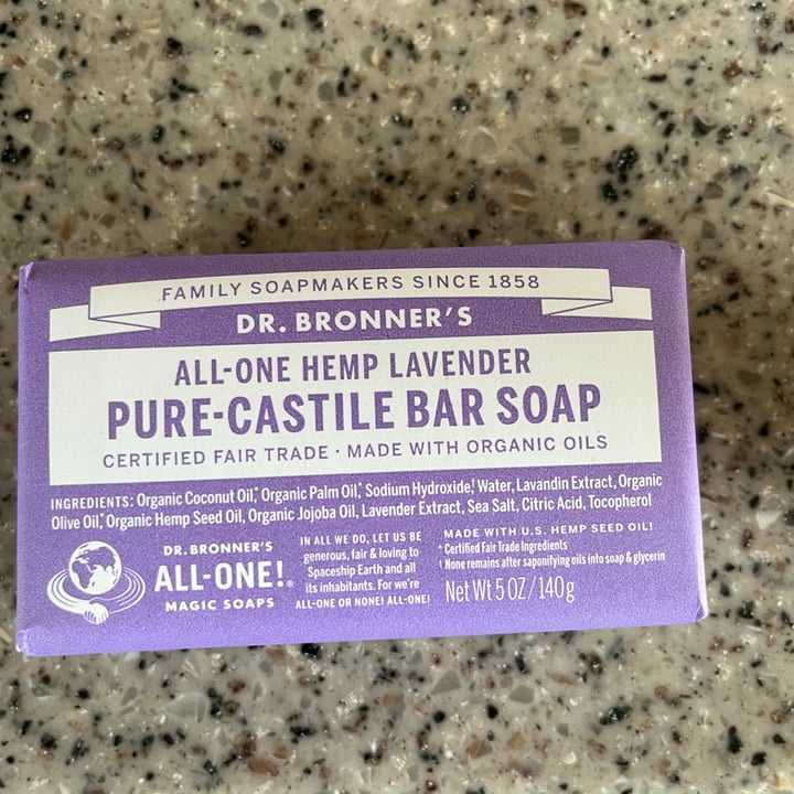 photo of Dr Bonner All-One Hemp Lavendar Pure-Castile Bar Soap shared by @tatanka05 on  17 Feb 2024 - review