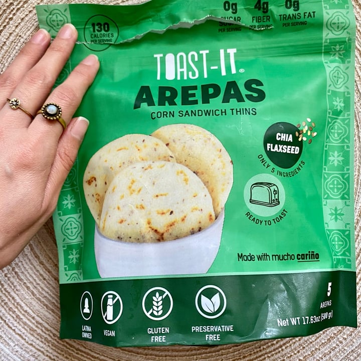 photo of Toast-it Arepas Chia & Flaxseed shared by @lynsire on  12 Jan 2024 - review