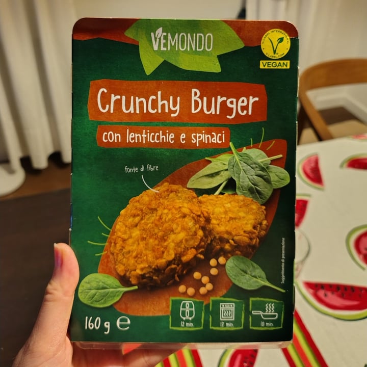photo of Vemondo *Crunchy  Burgher*  Con Lenticchie E Spinaci shared by @fla2012 on  22 Aug 2025 - review