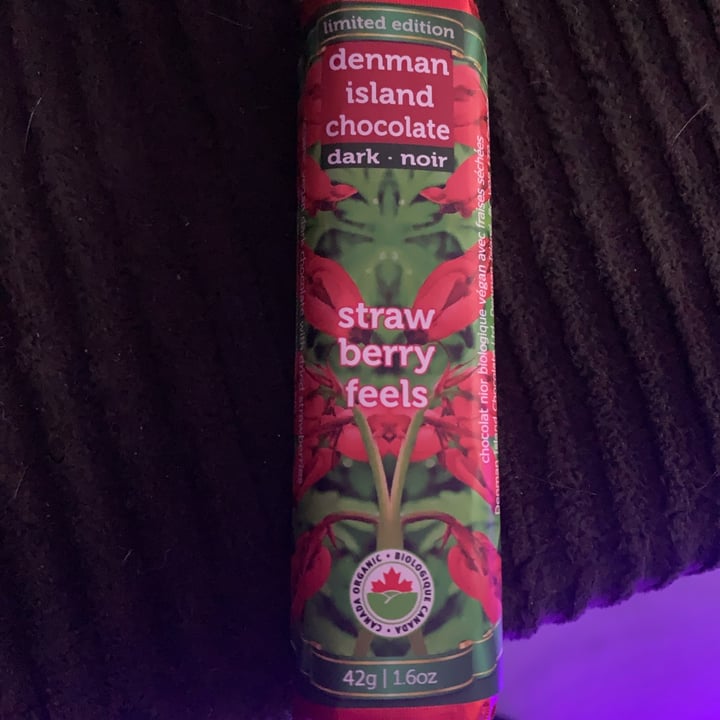 photo of Denman Island Chocolate Strawberry Feels shared by @veganvanman on  03 May 2024 - review