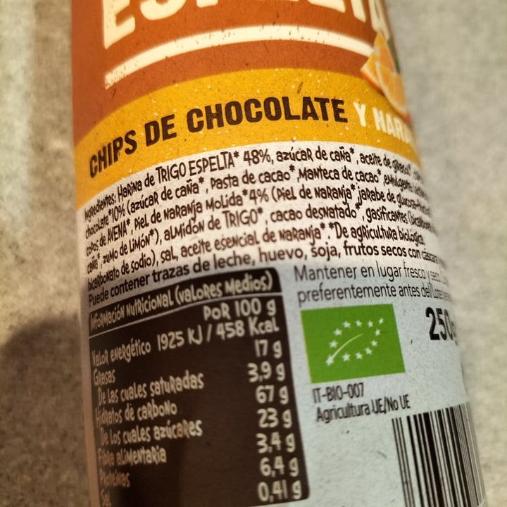 photo of Biocop Galletas de trigo espelta con chips de chocolate shared by @javisanx on  23 Apr 2024 - review