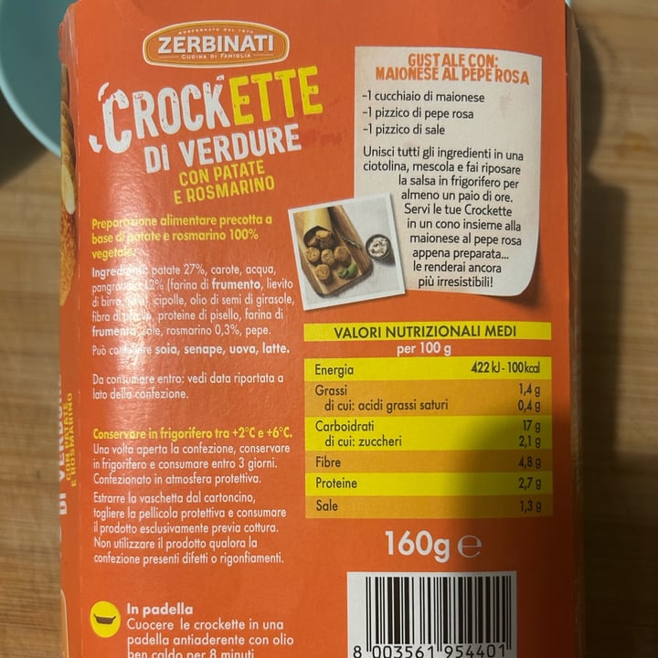 photo of Zerbinati crocchette Di Patate E Rosmarino shared by @parentesigraffa on  04 Mar 2025 - review