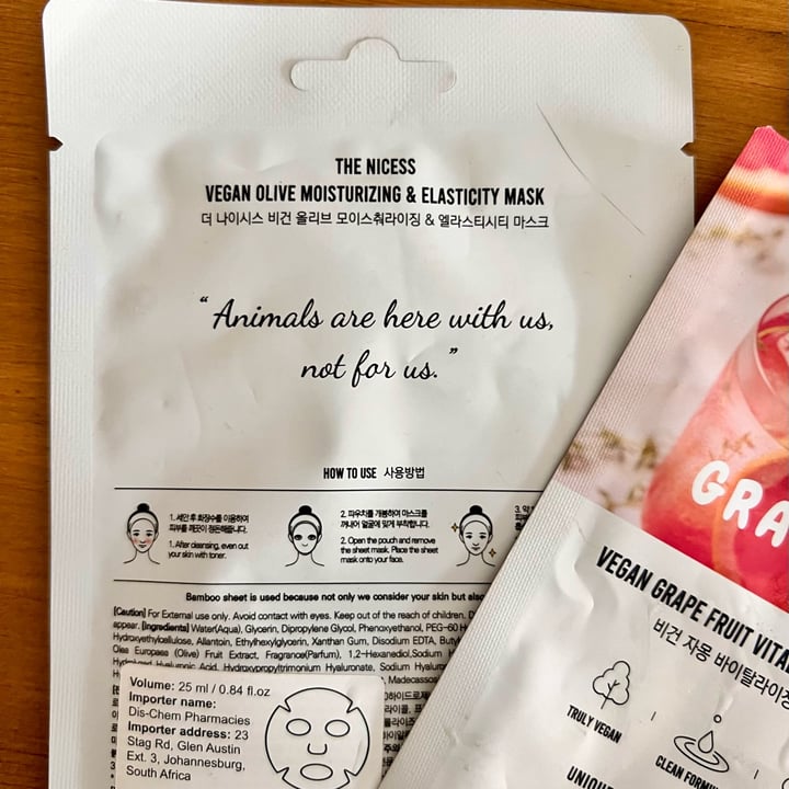 photo of The nicess Vegan mask grapefruit shared by @aarifah on  04 Feb 2024 - review