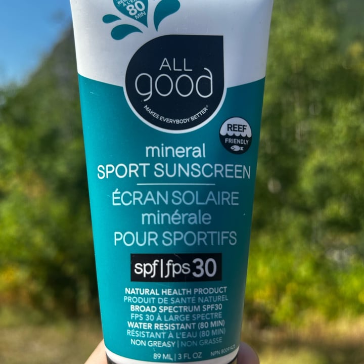 photo of All Good Mineral Sport Sunscreen shared by @maryanarch on  13 Aug 2025 - review
