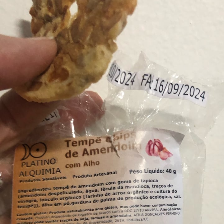 photo of Platino alquimia tempe chips de amendoim com alho shared by @passos on  26 Oct 2024 - review