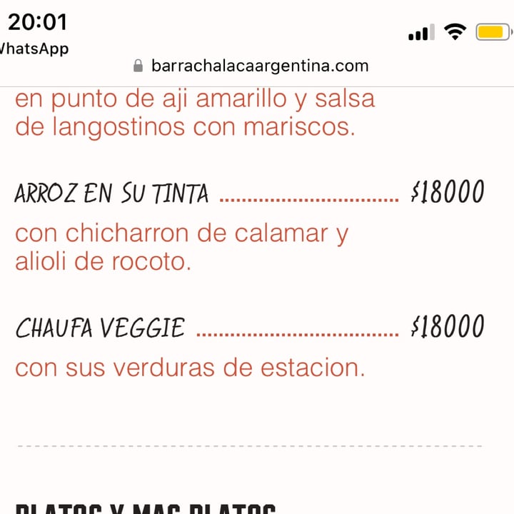 photo of Barra Chalaca Palermo Chaufa veggie shared by @sechague on  16 Apr 2024 - review