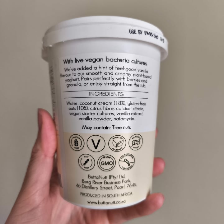 photo of ButtaNutt Vanilla Yogurt Alternative (Coconut and Oat) shared by @viiathevegan on  26 Apr 2025 - review