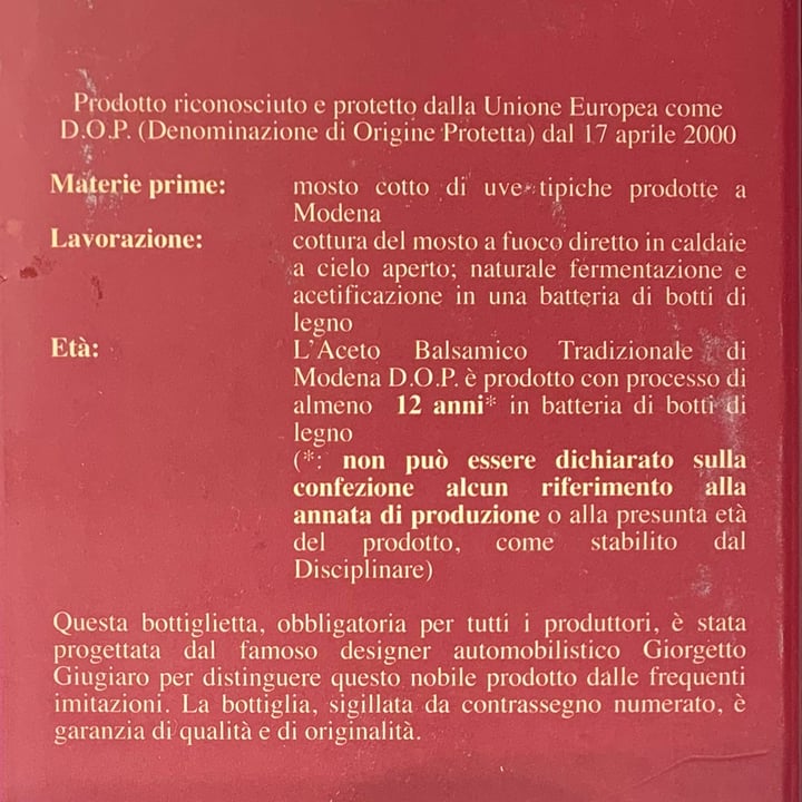 photo of Acetaia della Vigona Aceto balsamico tradizionale di Modena shared by @marabasso on  17 Apr 2024 - review