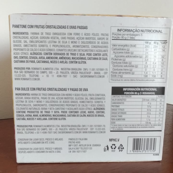photo of Italia mia Panettone Itália Mia - Frutas Cristalizadas shared by @reginaccorrea on  09 Jan 2024 - review