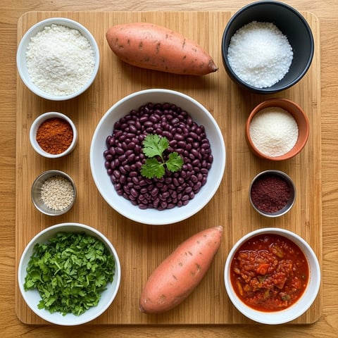Hearty & Easy Vegan Sweet Potato Black Bean Chili with Creamy Dairy-Free Sour Cream