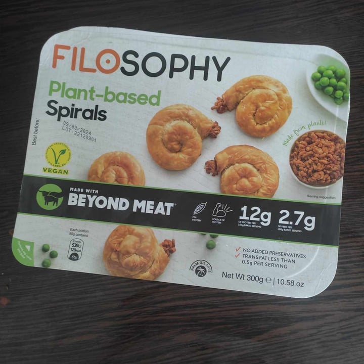 photo of Filosophy Plant-Based Mini spirals with Beyond Meat shared by @neushoorn on  22 Apr 2024 - review