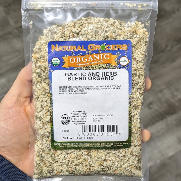 photo of Natural Grocers organic garlic and herb blend shared by @brtjohns on  11 Nov 2023 - review