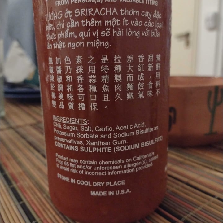 photo of Tuong ot sriracha Salsa Picante shared by @ncdn on  13 Apr 2024 - review