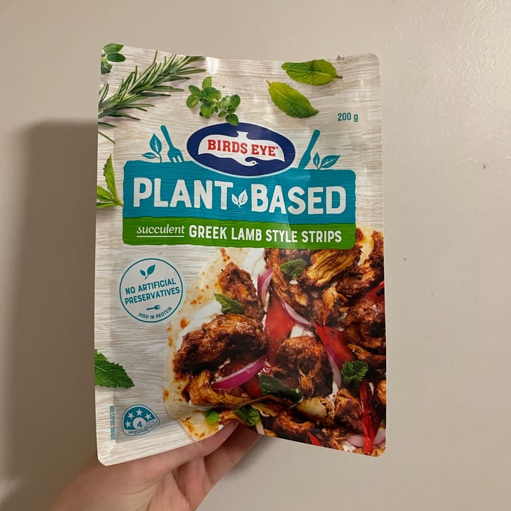 photo of BirdsEye Plant Based Succulent Greek Lamb Style Strips shared by @veggi-bella on  10 Jun 2024 - review