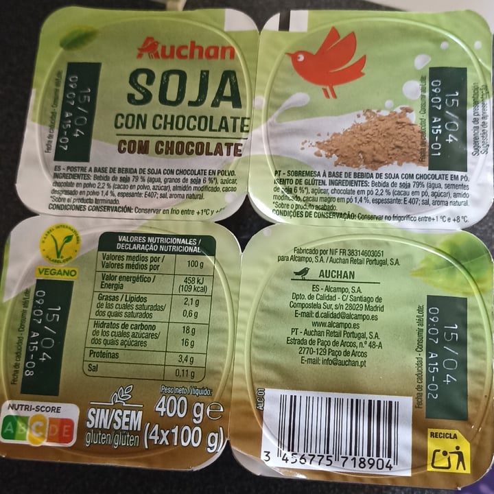 photo of Auchan Yogur De Chocolate shared by @leiremarcs on  12 Apr 2025 - review