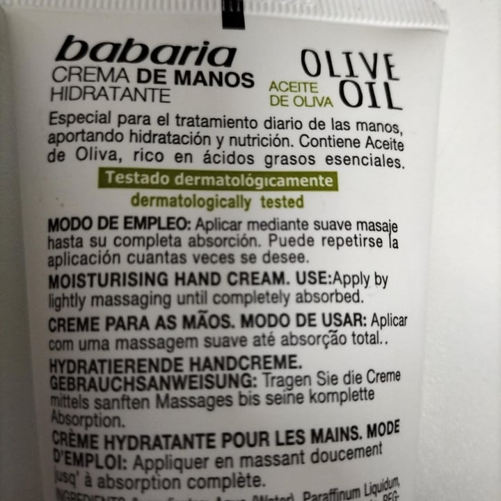 photo of Babaria Crema de manos aceite de oliva shared by @javisanx on  26 Feb 2024 - review