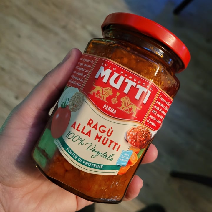 photo of Mutti Ragú Alla Mutti 100%Vegetale shared by @cliocre on  31 Jan 2024 - review