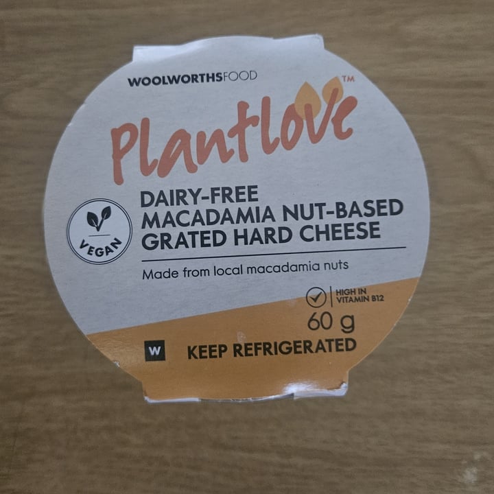 photo of Woolworths Dairy-Free Macadamia Nut-Based Grated Hard Cheese shared by @therush on  19 Nov 2024 - review
