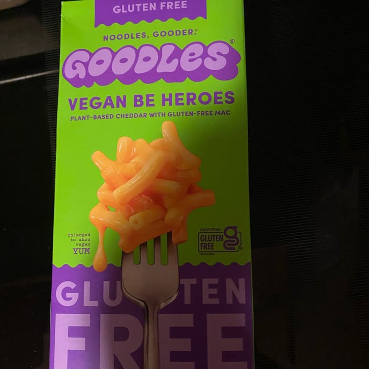 photo of Goodles Vegan be Heroes, chedder gluten free mac and cheese shared by @friendlyvegan on  25 Sep 2024 - review