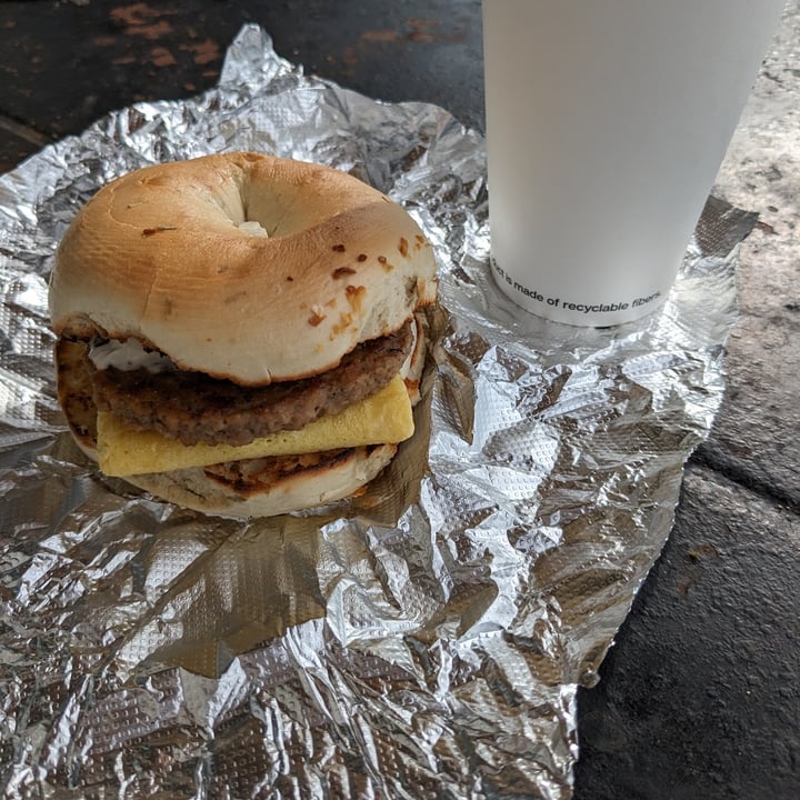 photo of Wally's Place - Bagel and Deli Egg, Sausage and Cheese Bagel shared by @klquam on  16 Sep 2023 - review