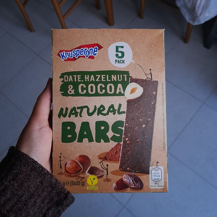 photo of Knusperone Date, Hazelnut & Cocoa Natural Bars shared by @silviagiannotta on  12 Nov 2023 - review