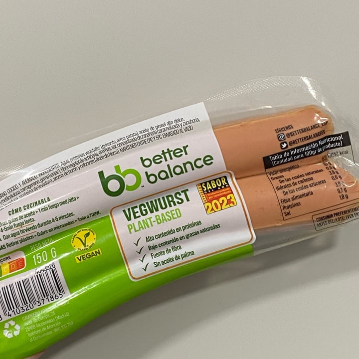 photo of better balance Vegwurst plant based shared by @lauratorrico on  24 May 2024 - review