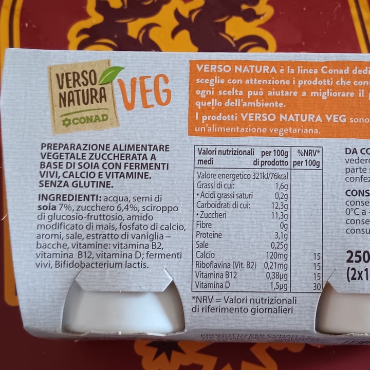 photo of Verso Natura Conad Veg yogurt soia bianco cremoso shared by @nicole91 on  27 Aug 2023 - review
