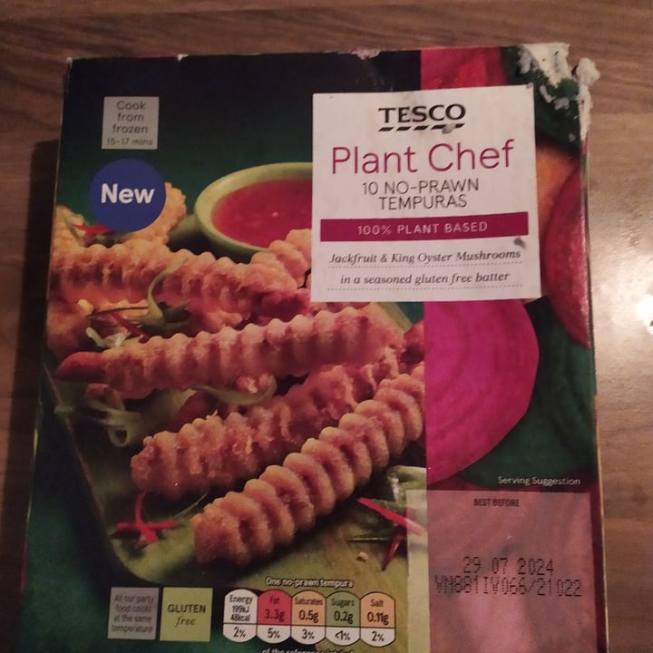 photo of Tesco Plant Chef 10 No Prawn Tempuras shared by @genuedean on  22 Jan 2024 - review