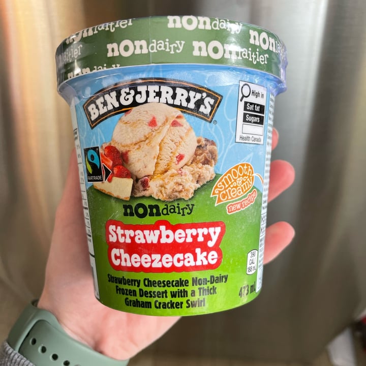 photo of Ben & Jerry's Non Dairy Strawberry Cheezecake shared by @kendrapirson on  18 Apr 2025 - review