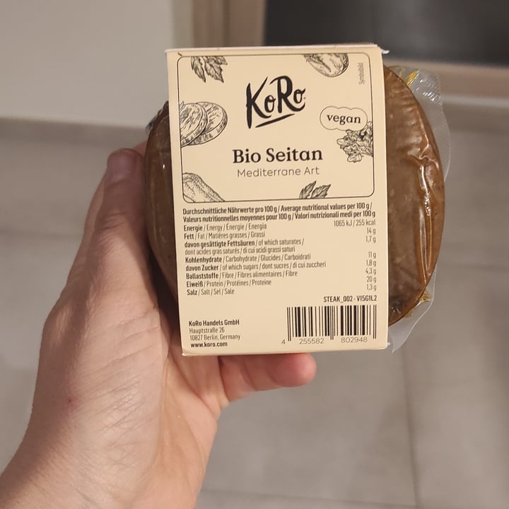 photo of Koro bio seitan steak alla mediterranea shared by @nellis on  30 Apr 2025 - review
