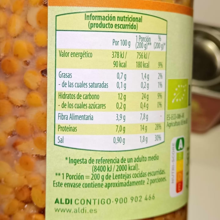photo of ALDI Lentejas cocidas bio shared by @gitaneta on  13 Oct 2025 - review