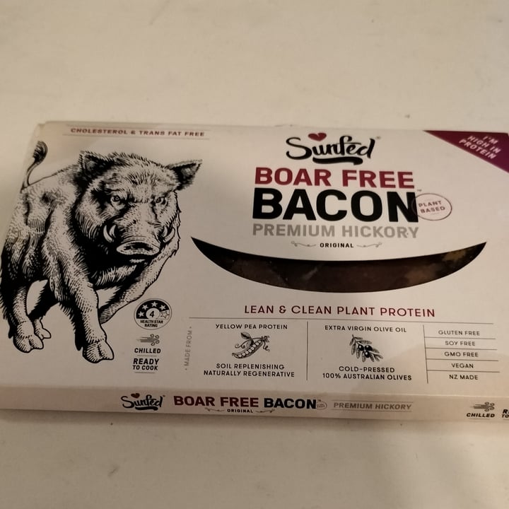 photo of Sunfed Sunfed® Boar Free Bacon™ Premium Hickory shared by @helenevegan on  05 Dec 2023 - review