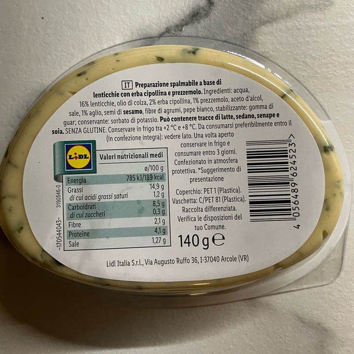 photo of Vemondo Vegan Lentil Spread - Herbs shared by @lucciola on  01 May 2024 - review