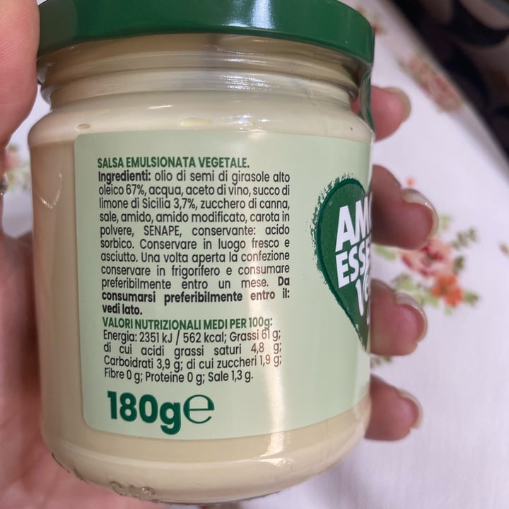 photo of Amo Essere Veg Maionese senza uova shared by @nochmalbitte on  25 Jul 2025 - review