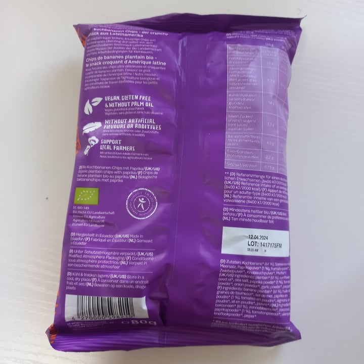 photo of El Origen Organic Plantain Chips - Paprika shared by @punilu on  09 May 2024 - review