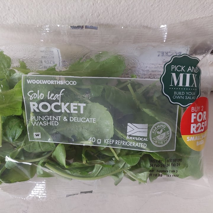 photo of Woolworths Food Solo Leaf Rocket shared by @hippiegirl on  22 Feb 2024 - review