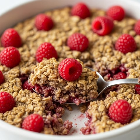 Easy High-Protein Vegan Baked Oats: Chocolate & Raspberry Breakfast Delight