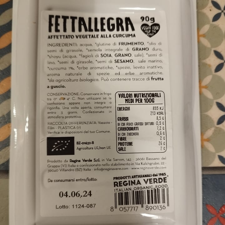 photo of Fettarustica affettato vegetale alla curcuma shared by @sveva88 on  19 Apr 2024 - review