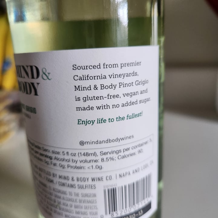photo of Mind & Body Mind & Body Pinot Grigio shared by @picklesnickels on  07 May 2024 - review