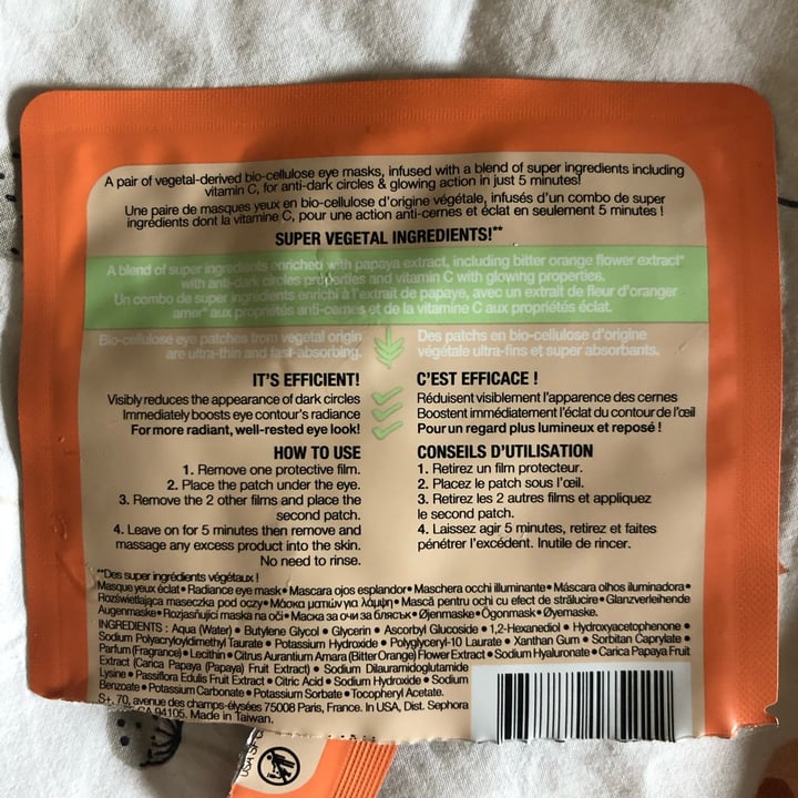 photo of Sephora Papaya vitamin mask shared by @parentesigraffa on  29 Oct 2023 - review