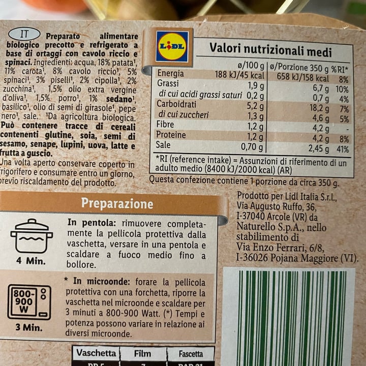 photo of Vallericca Crema con cavolo riccio e spinaci bio shared by @terryble89 on  15 Dec 2023 - review
