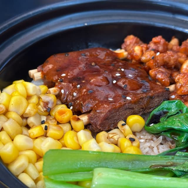 Pork Ribs Claypot Rice 排骨煲仔饭 at 四季如素【Four Seasons】 - Review by ...