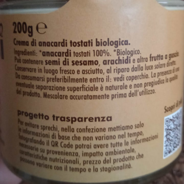 photo of Natura Sì Crema di anacardi shared by @acerorosso on  15 Nov 2023 - review