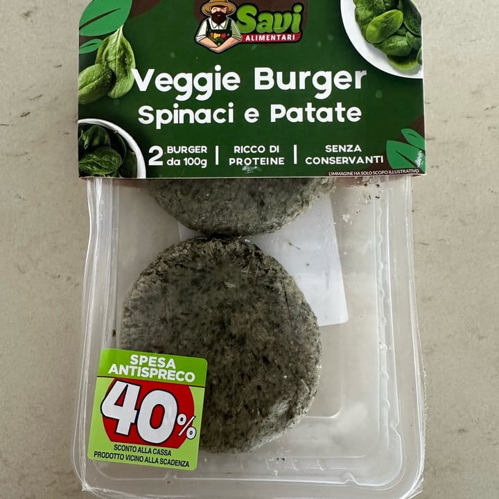 photo of Savi Alimentari veggie burger spinaci e patate shared by @thevegansofi on  02 Jun 2025 - review