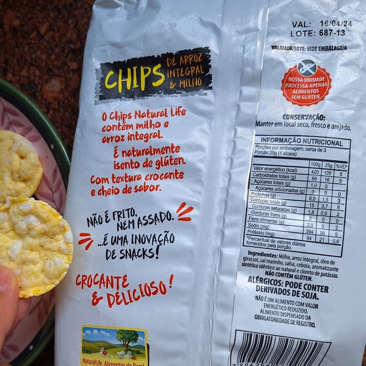 photo of Kodilar Natural Life Chips de Arroz - Cebola e Salsa shared by @lunamar on  09 Feb 2024 - review