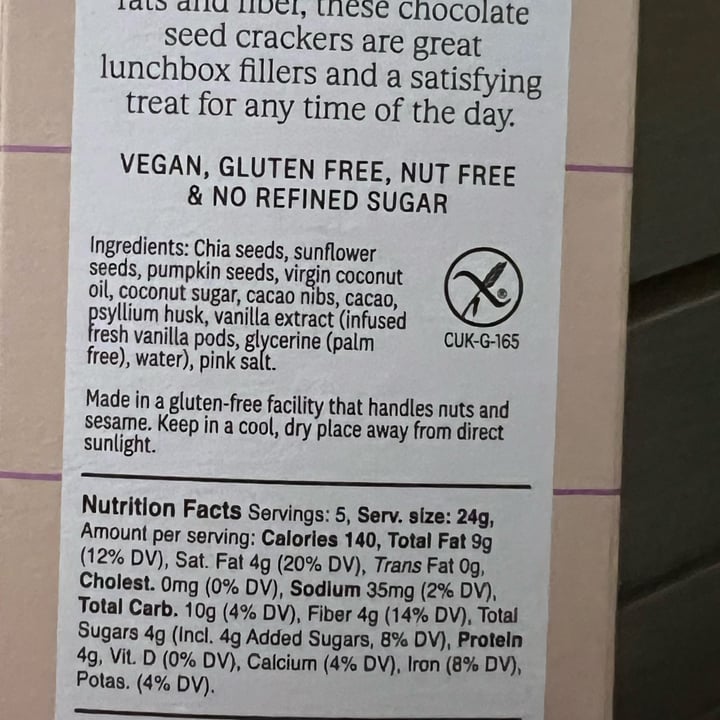 photo of Everiday Dark Chocolate Seed Crackers shared by @chefchrissy68 on  12 Oct 2025 - review
